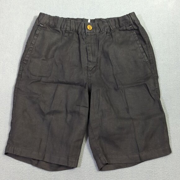 Tommy Bahama Shorts Men's S Black Linen Drawstrings Beach Travel Vacation - Picture 1 of 9
